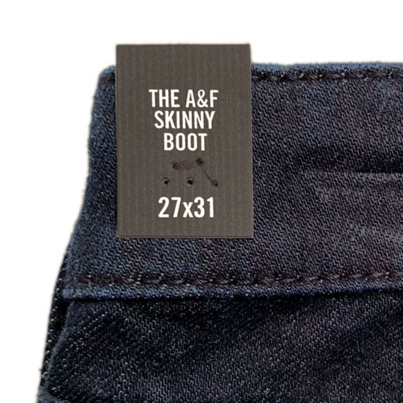 Abercrombie & Fitch Dark Navy Skinny Boot Low Rise Jeans Size 4s - Picture 4 of 8